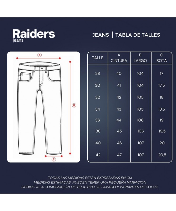 Talla pantalon hombre discount argentina